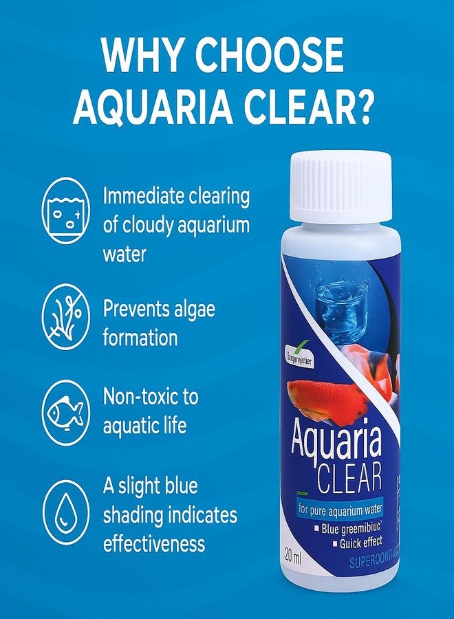 VAYINATO Aquatic Remedies (Pack of 1) 120ml Aquaria Clear for Aquarium Fish Tank Cloudy Water Remover | for Crystal Clear Water by Petzlifeworld - Image 4
